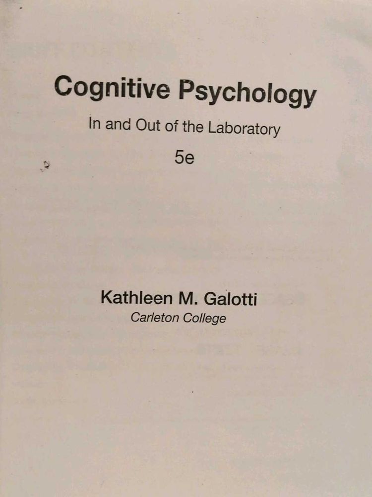 cognitive psychology in and out of the laboratory