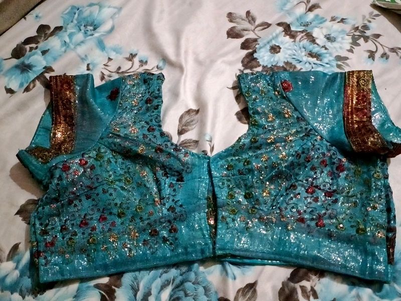 Embroidery In Net Blouse