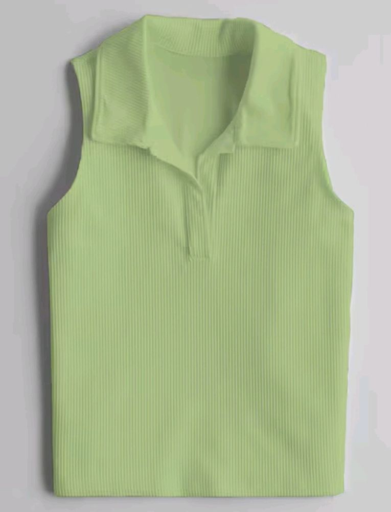 Sleeveless Green Top