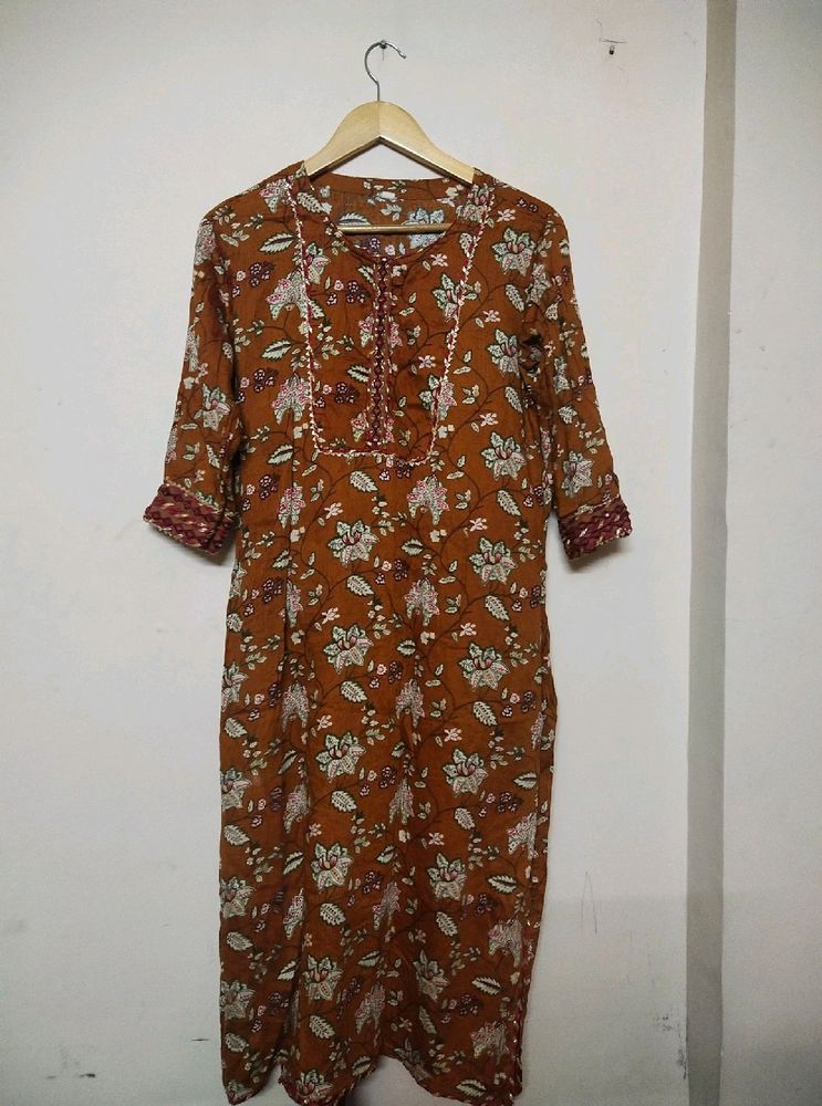 Brown Kurti Set