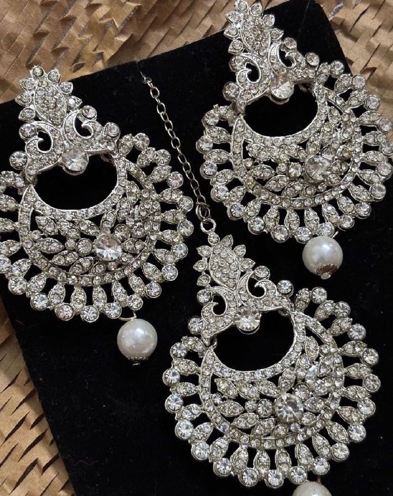 Beautiful Mangtika And Earring Set💜#jewellery