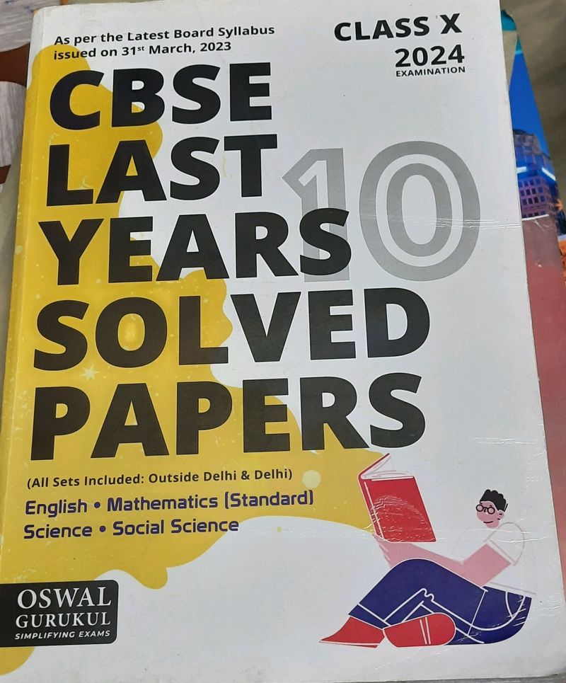 OSWAL CLASS X LAST 10 YEAR SOLVED PAPERS 2024