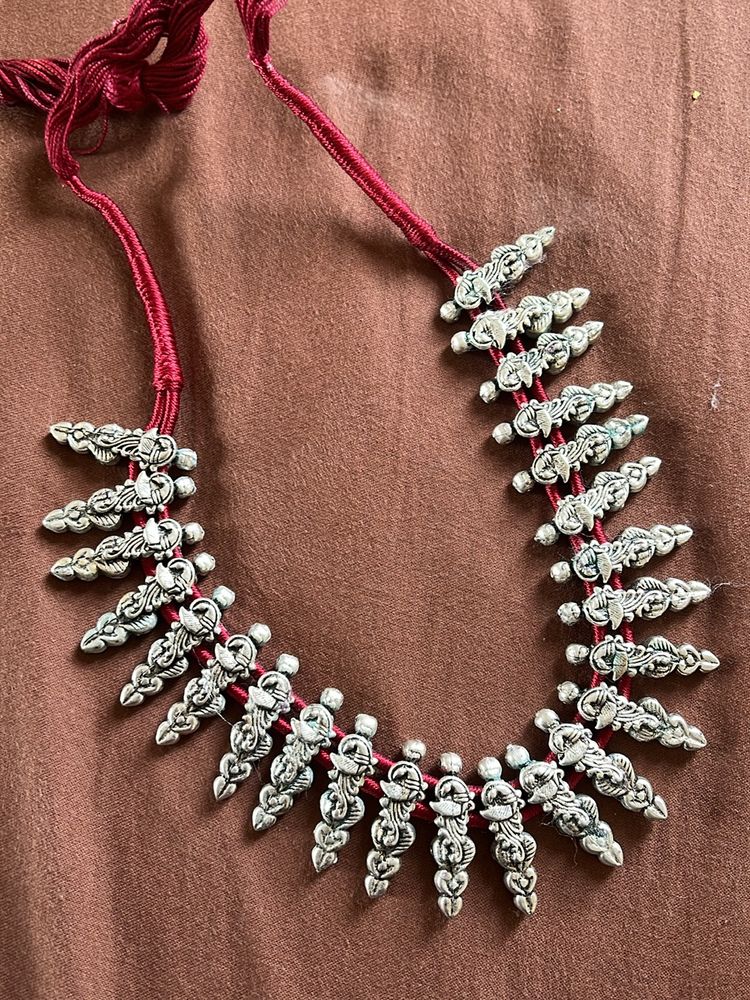 German Silver Statement Necklace