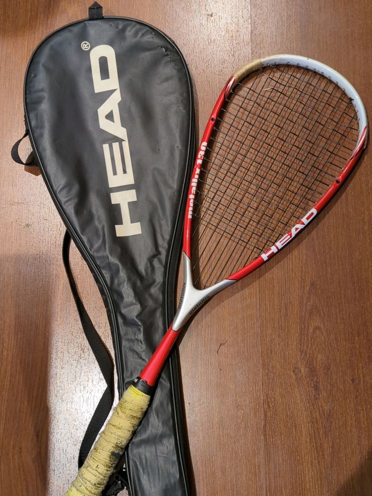 Head Metallic Squash Racquet (130gms) With Kit Bag