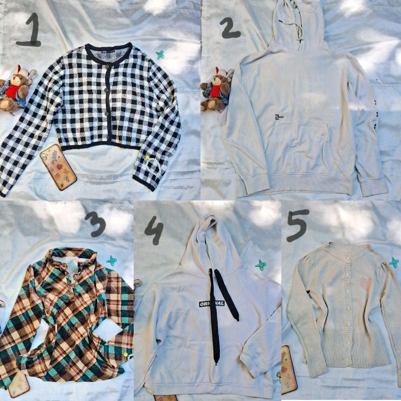 5.Combo Cardigan/Sweaters/hoodies