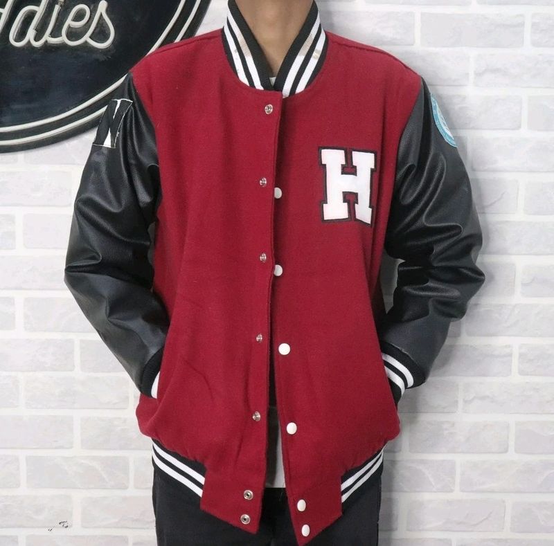 Leather Versity Jacket