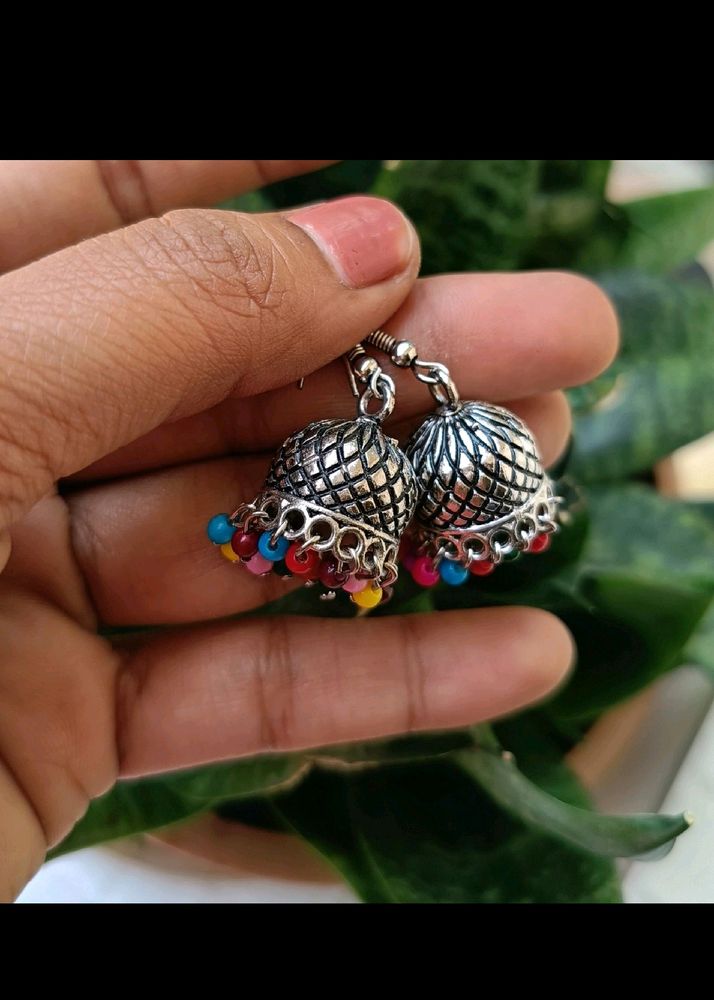 Combo Of 4 Set Oxidised Jhumka