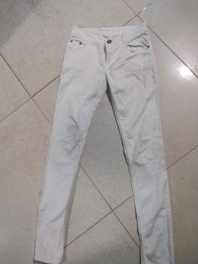 Skinny Fit White Jeans