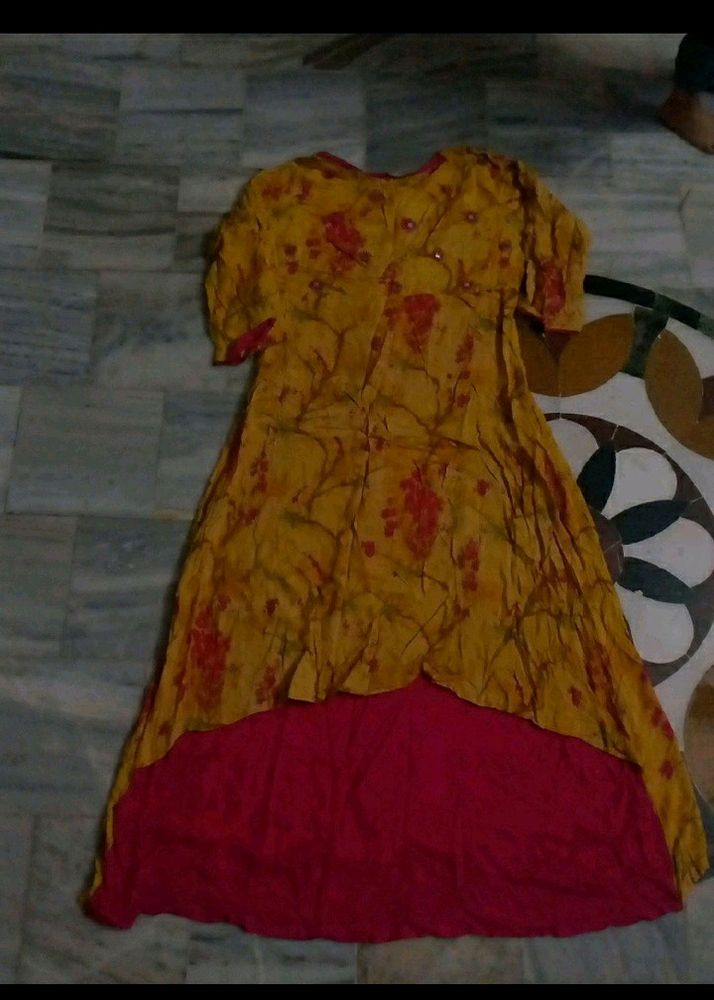 Pink Anarkali Kurti