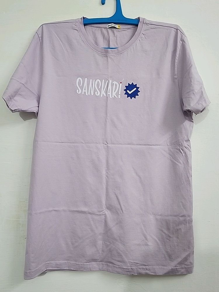 Men's Purple Sanskari Tshirt