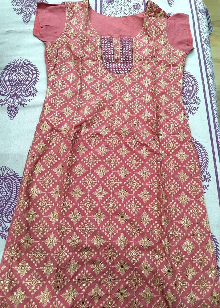 Women Mirror Work Kurti