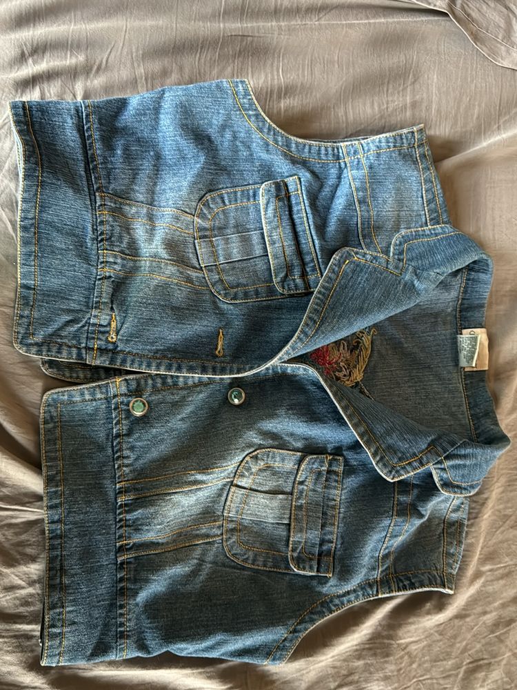 Sleeveless Denim Jacket