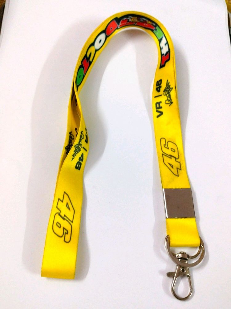 Used Yellow VR46 Lanyard Keychain