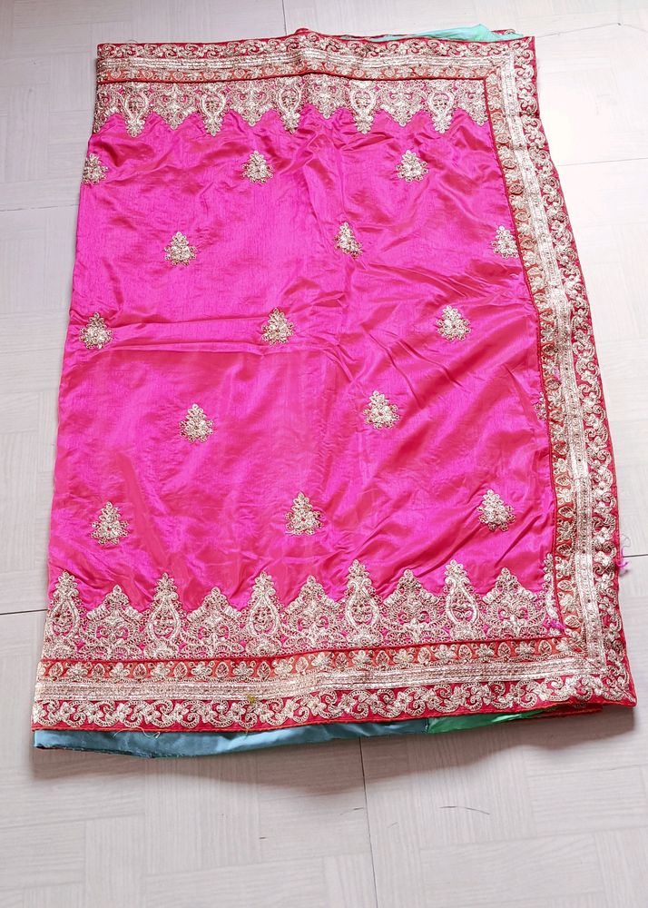 Heavy Embroidery Silk Saree With Blouse