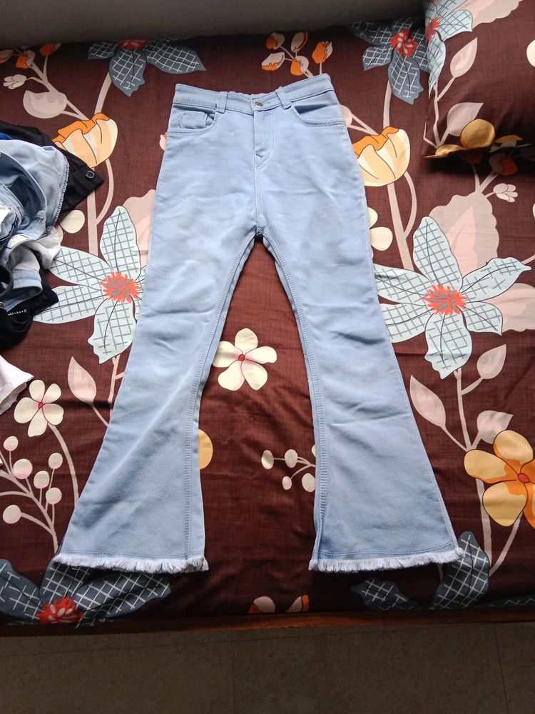 Sky Blue Bootcut Jeans