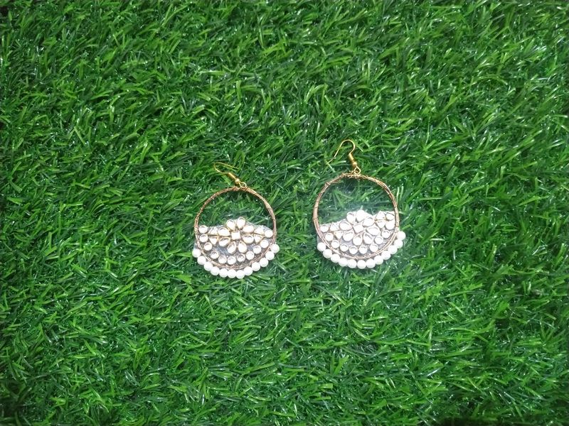 Dry Kundan Stones Earrings