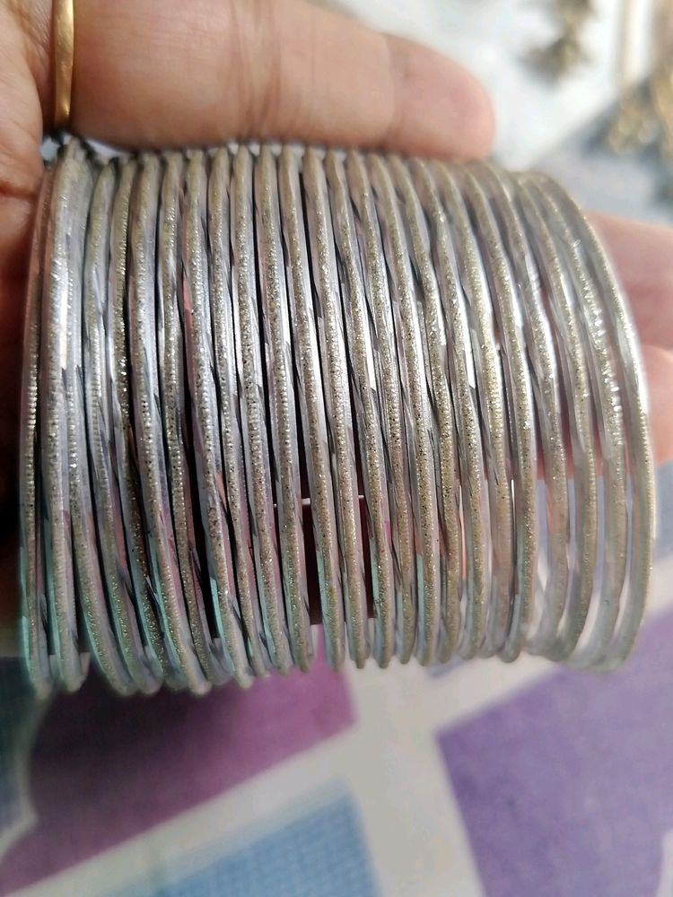 Silver Metal Bangles