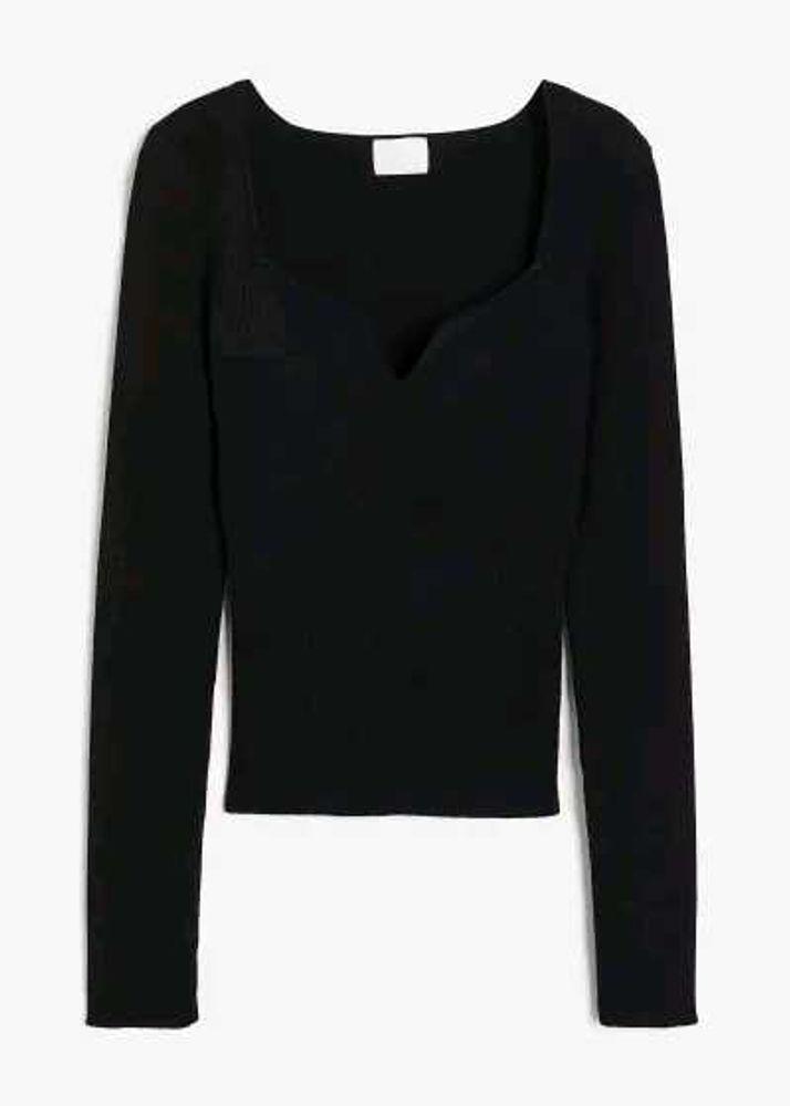 H&M Sweetheart RIB KNIT WEAR TOP