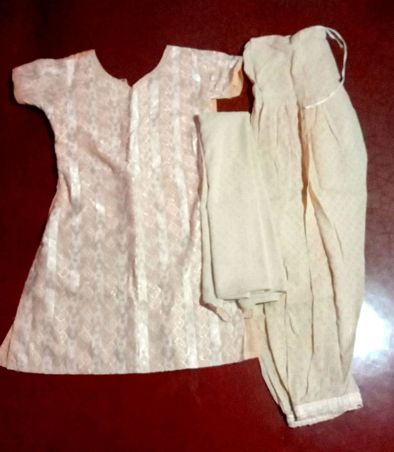 Kurti With Salwar And Dupatta Set