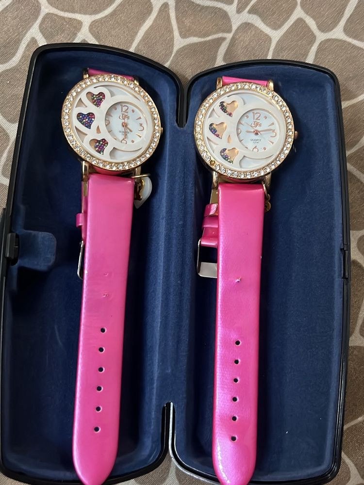 Girl Pink Watch By Quartz