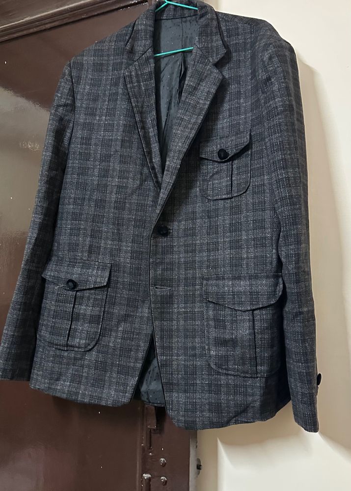 Checked blazer