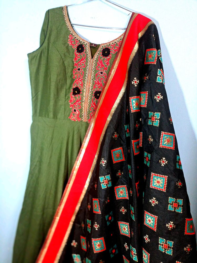 Ethnic Green Gown