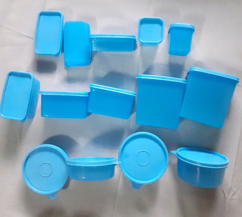 14 Plastic Air Tight Container Set Food Dabba Box