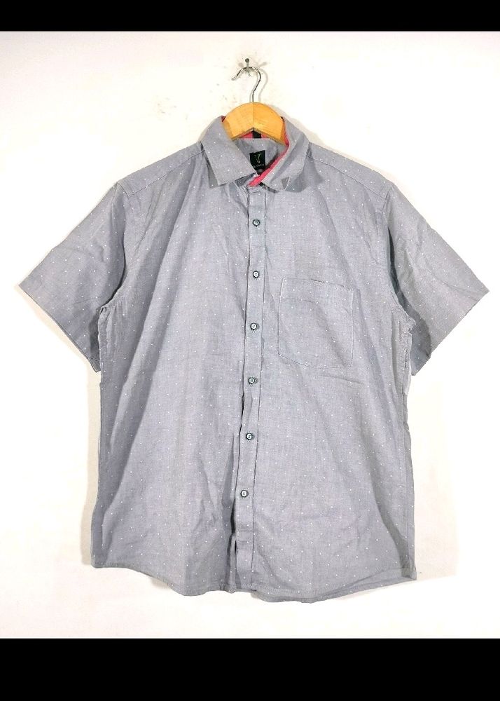 Van Heusen. Grey Dot Print Shirt (Mens)