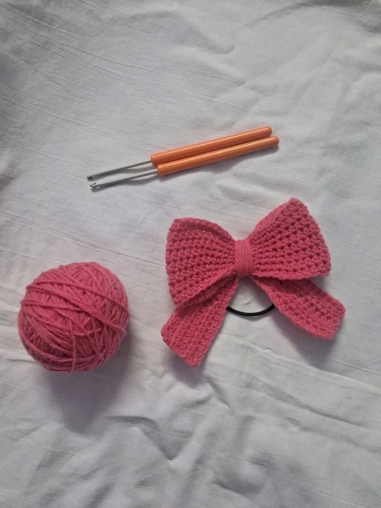 Crochet Hair Bow!! 🎀✨️