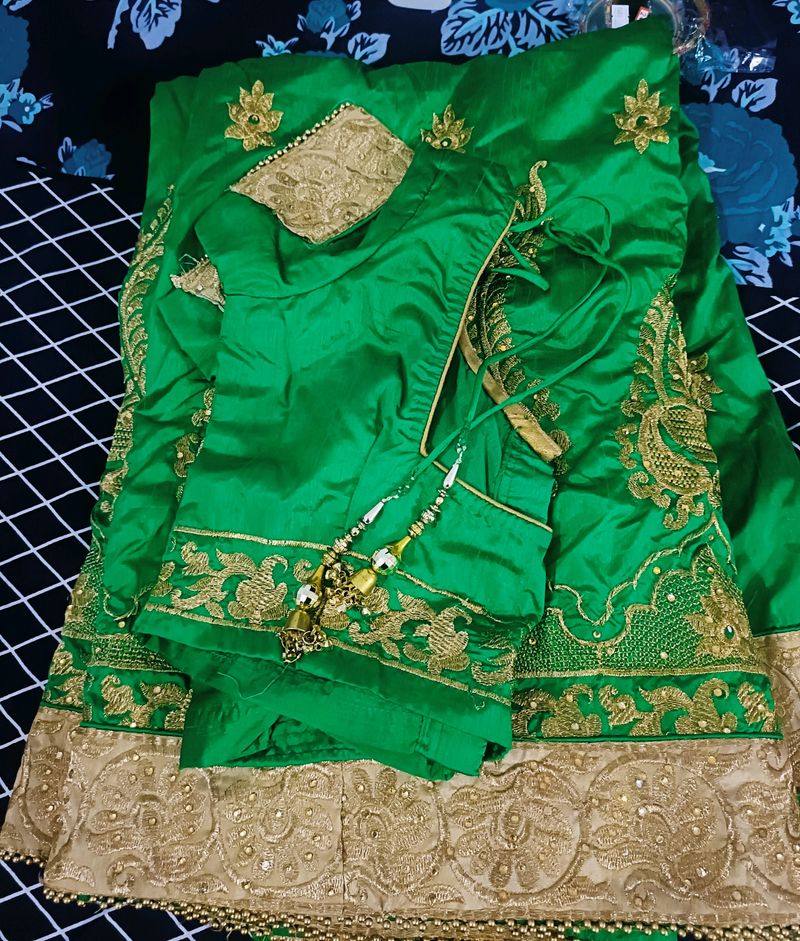 Beautiful Green Silk Saree