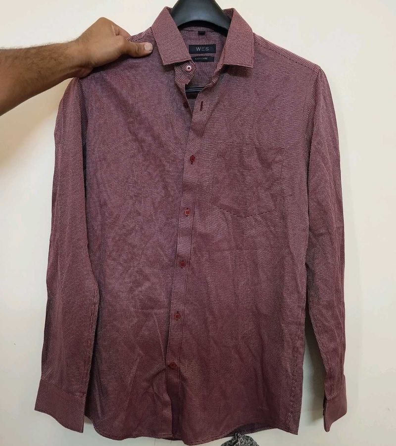 Westside red textured shirt