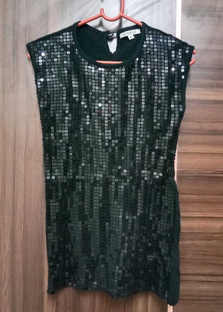 Sequins Party Top - Black