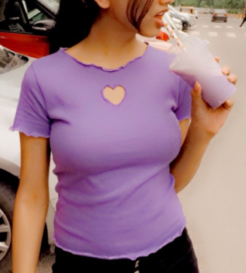 Cute Korean Purple Heart 💜 Top