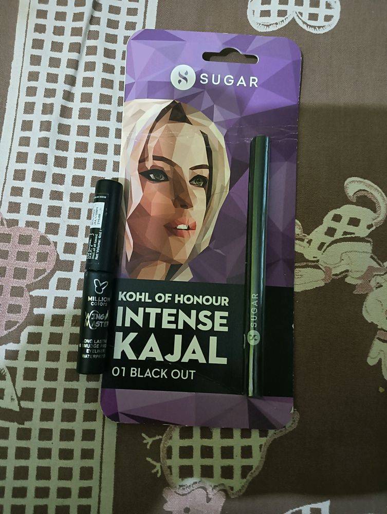 Sugar Kajal And  Blue Eyeliner