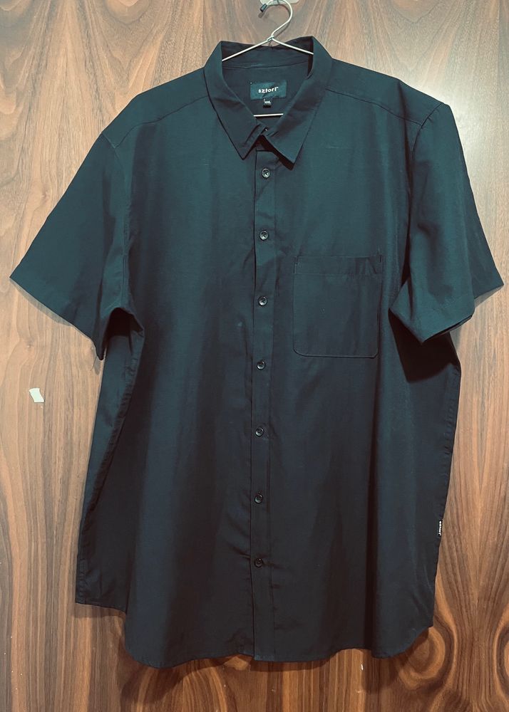 Black Half Shirt - Plus Size