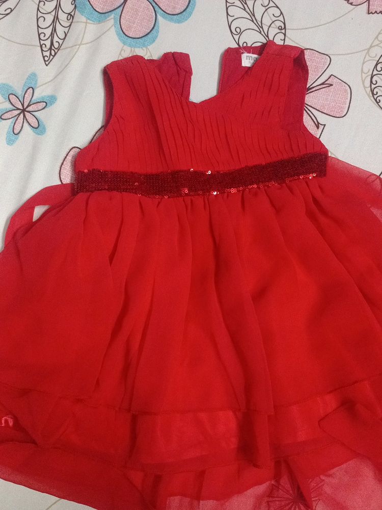 Light Party Wear Dress High-low Frock For Kids