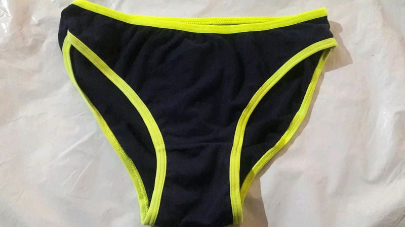 Neon Border Black Panty