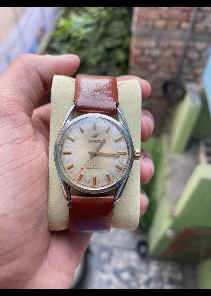 Og Rare Enicar Hand Winding Watch