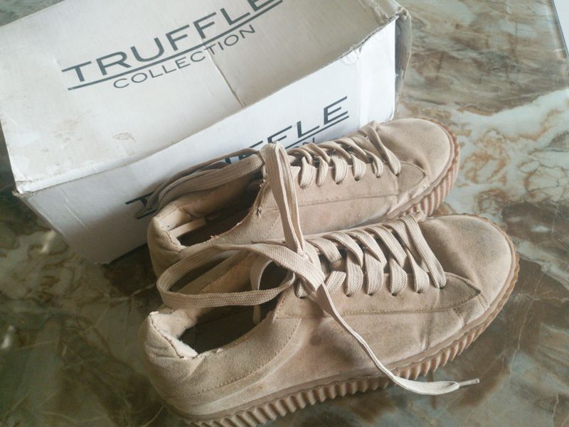 Original Truffle Collection Beige Platform Sneaker