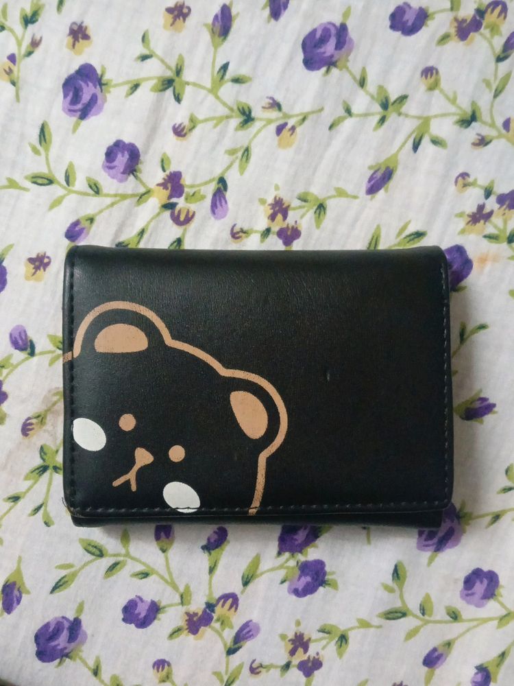 MINISO Cute Black Wallet