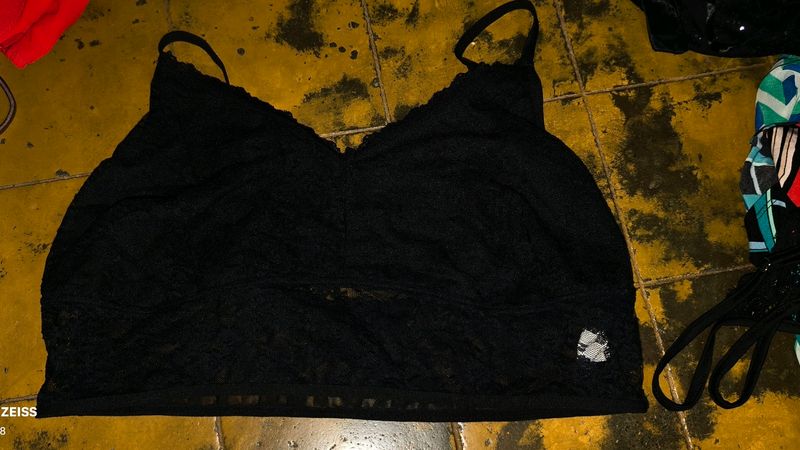 38R. SEXY' BLACK NET BRALETTE