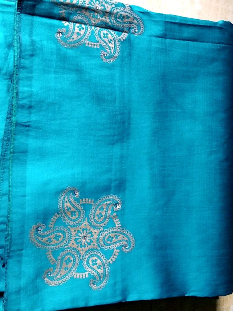 Peacock Blue Saree