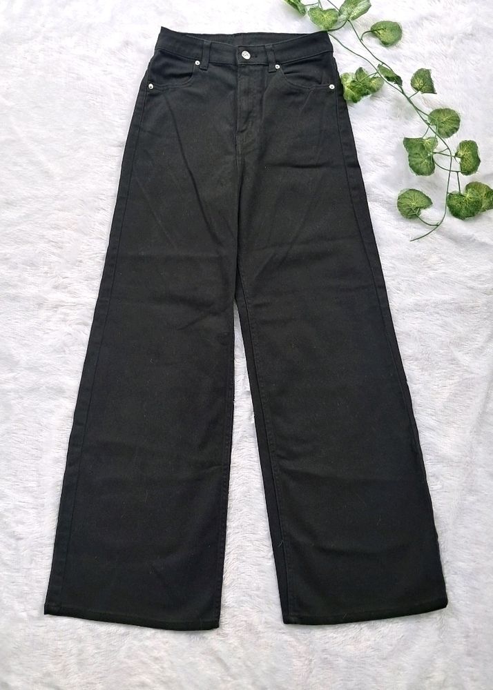 H&M Black Twill Trouser