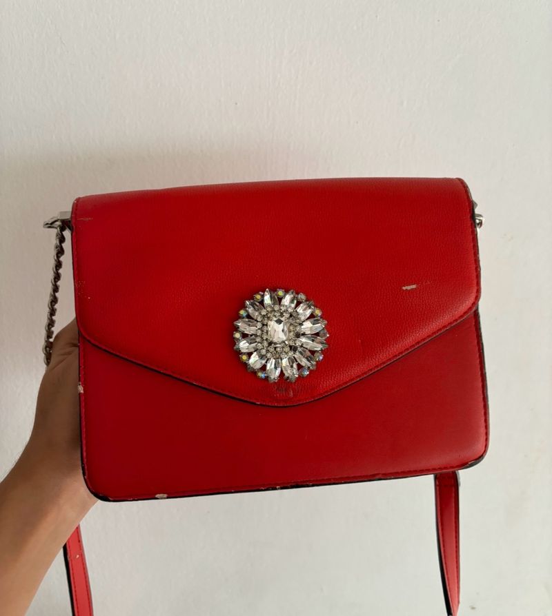 Chilli Red Branded Statement Bag