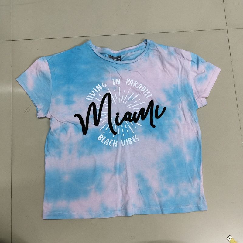 Tie Dye Print Tshirt For Women