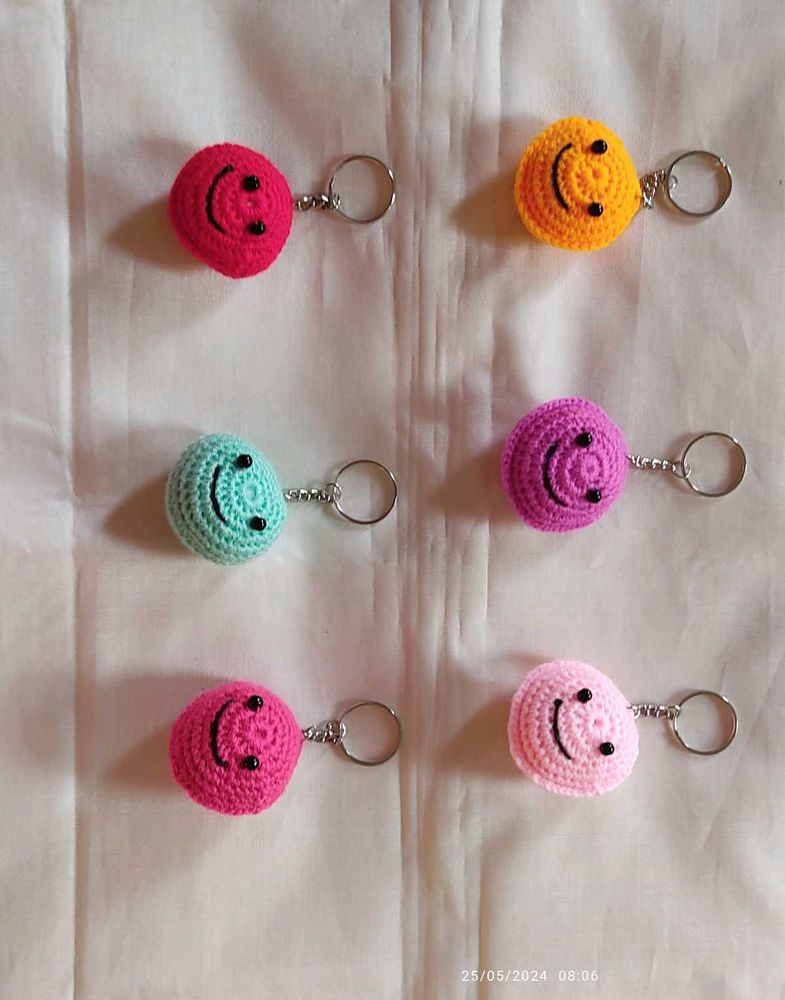 Crochet Emoji Keychain