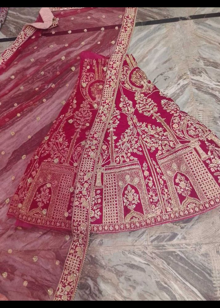 6 MTR Full Dabka Work Embroidery Lehanga