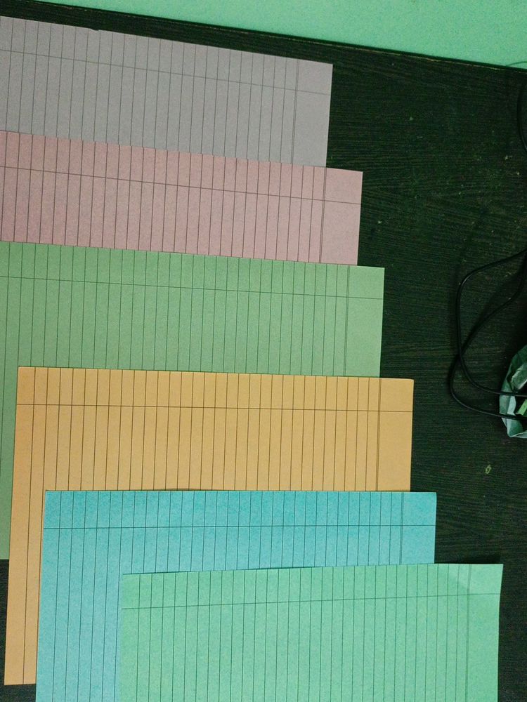 Colourful File Paper