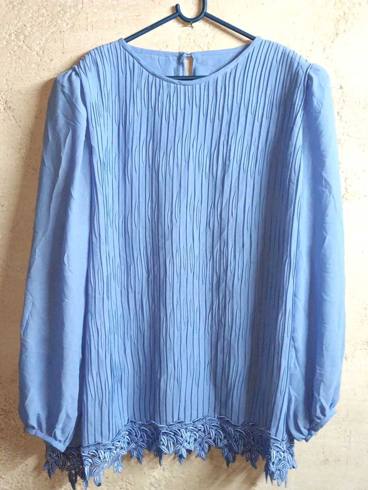 Oversized Fashion Top Blouson Blue 💙