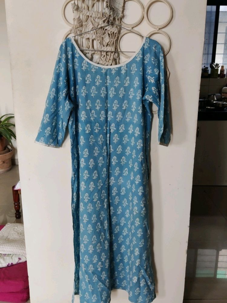 Beautiful Handblock Print Sanganeri Cotton Kurta